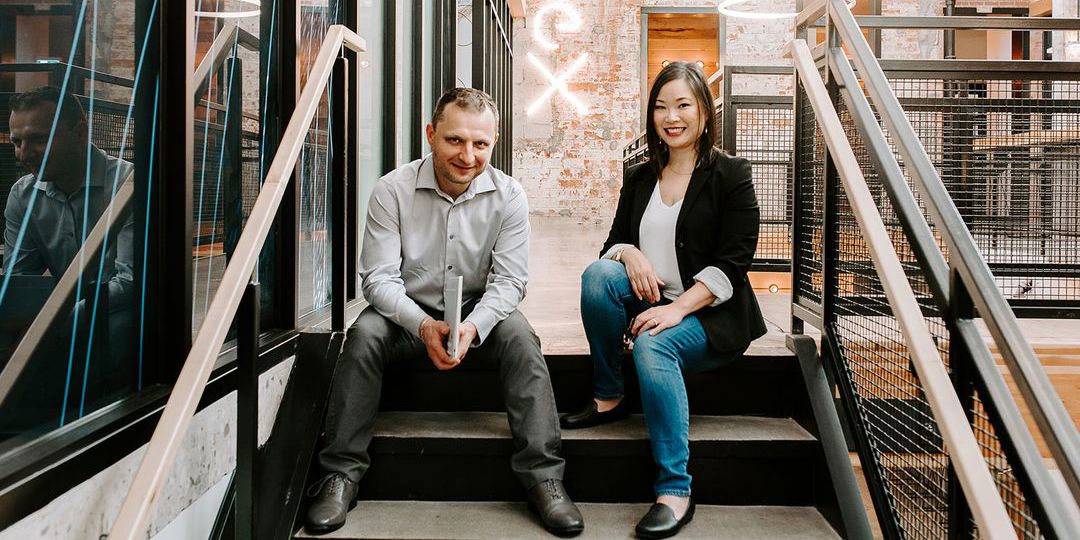 Amy & Arek, the founders of Kickbyte